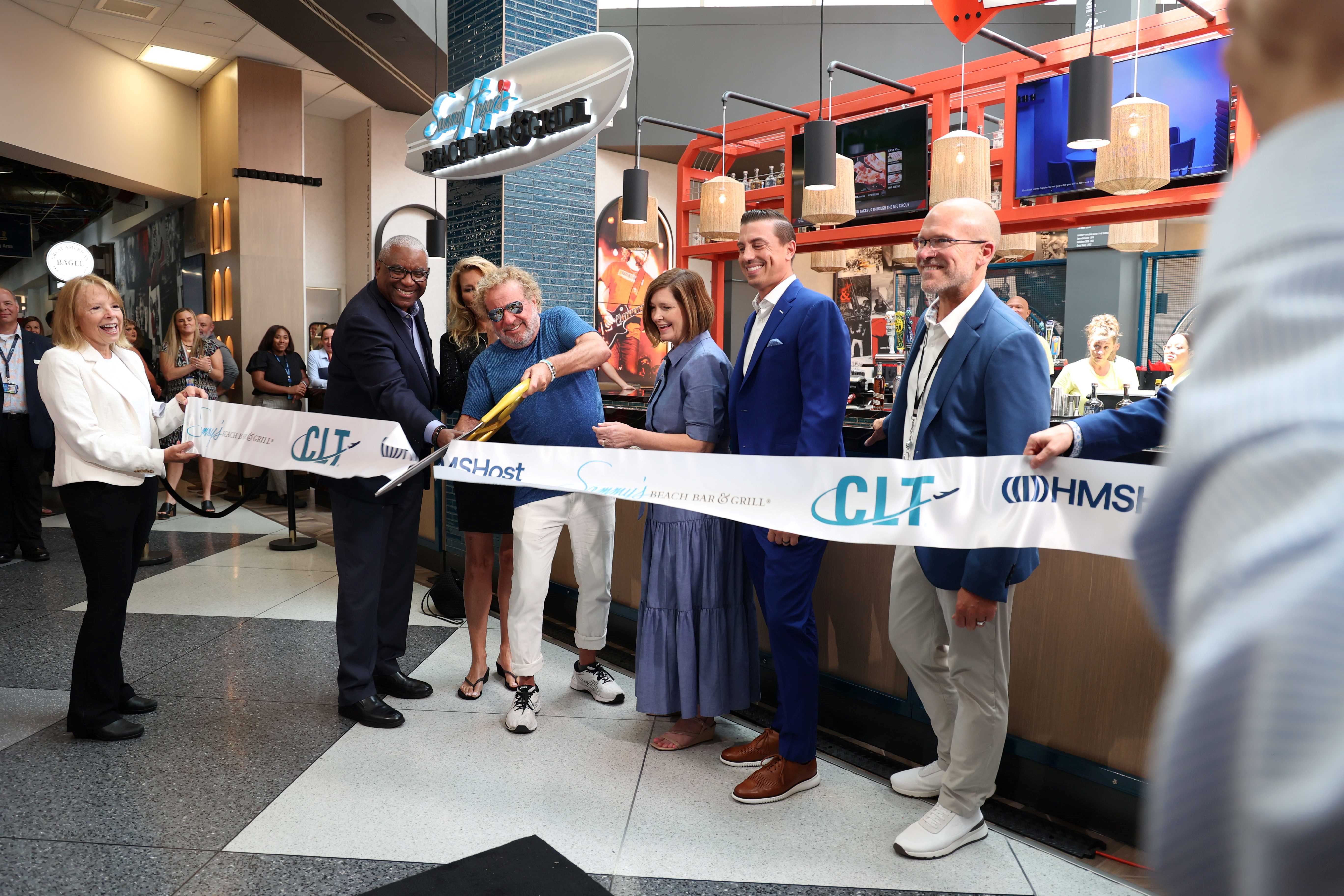Sammys Beach Bar Grill Ribbon Cutting1 courtesy Charlotte Douglas International Airport